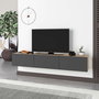 Hanah Home Francy 180 Soporte de TV Roble Zafiro y Antracita